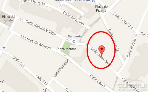 Obras en la calle Mesones de Azuaga 