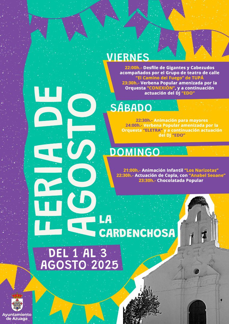 La Cardenchosa se prepara para vivir su Feria de Agosto 2025 por todo lo alto