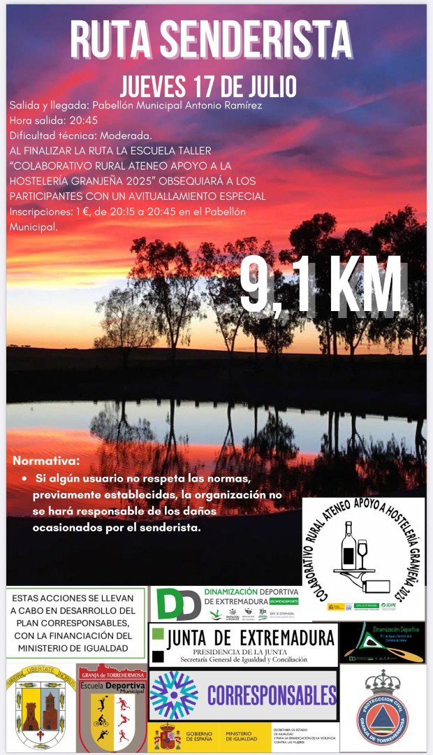 Ruta senderista del verano en Granja de Torrehermosa 