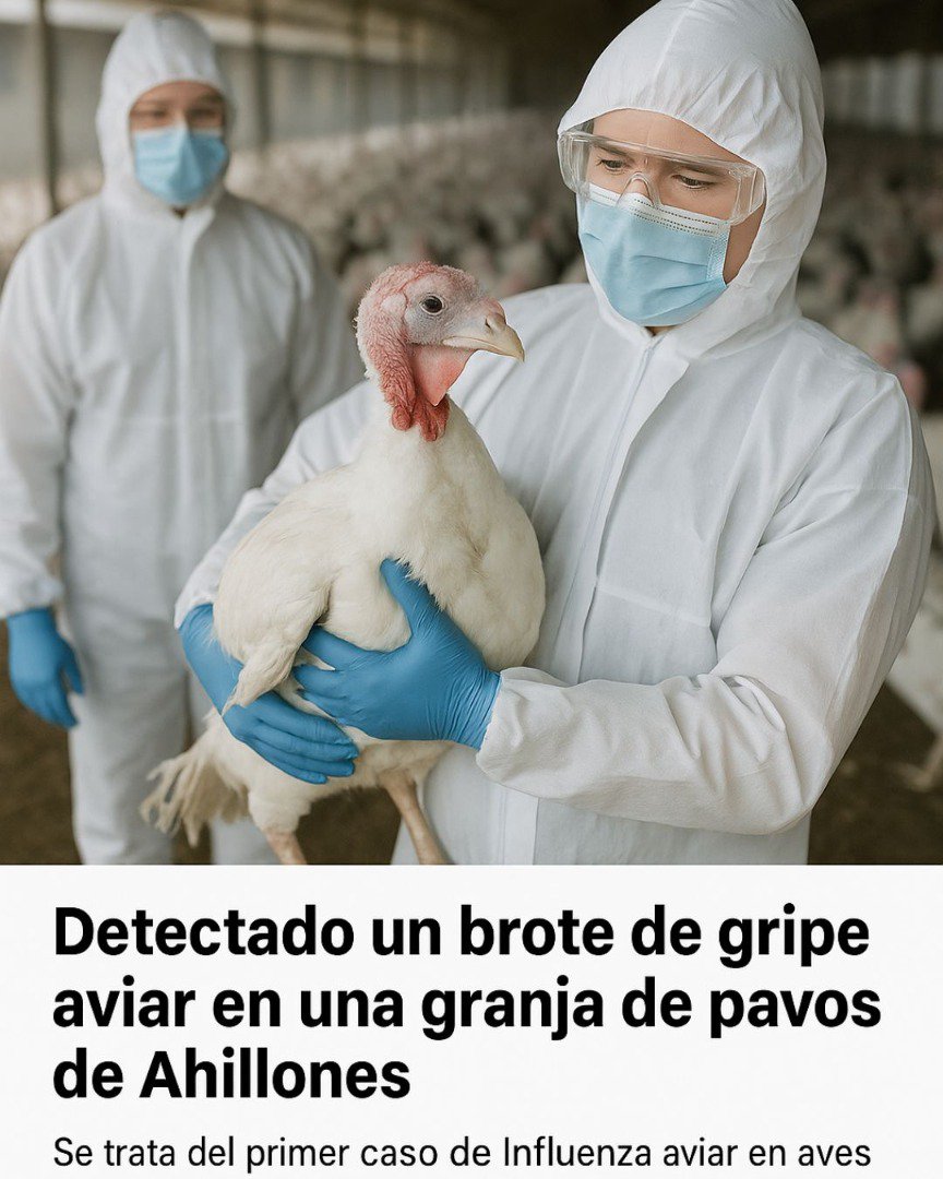 Detectado un brote de gripe aviar en una granja de pavos de Ahillones