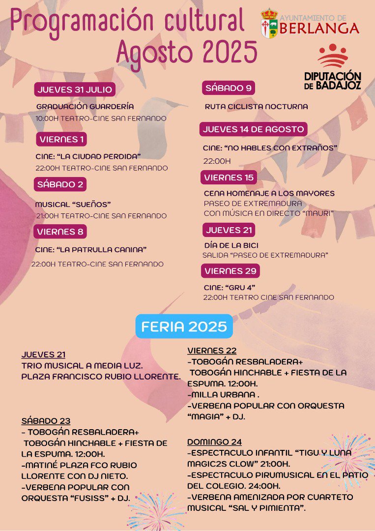 Berlanga celebra un agosto lleno de cultura y diversión para todas las edades