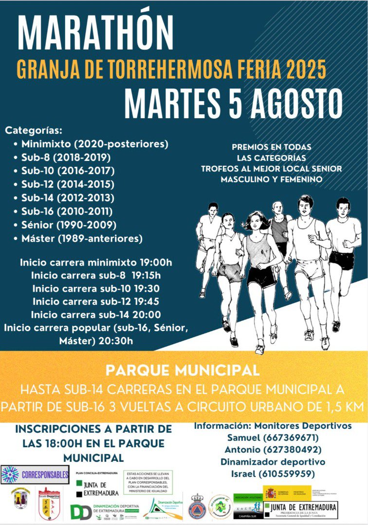 Granja de Torrehermosa calienta motores para su Feria 2025 con una programación deportiva para todas las edades