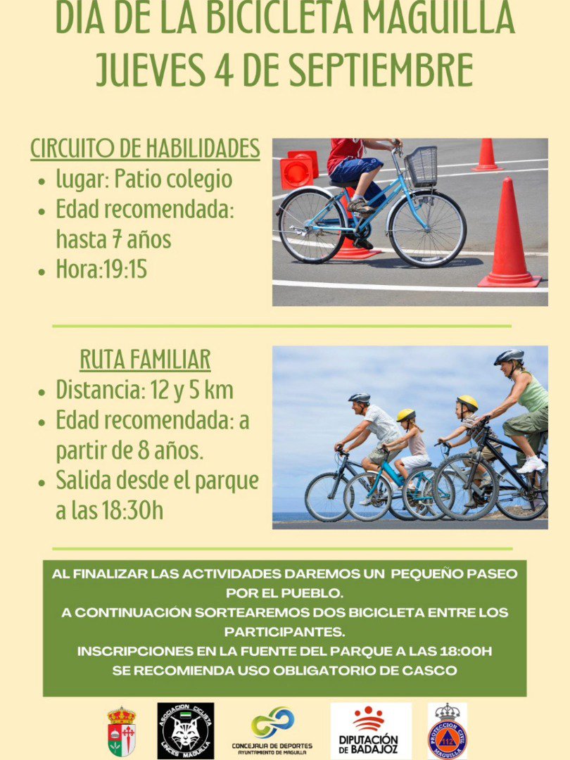 Maguilla celebra el Día de la Bicicleta con actividades para todas las edades