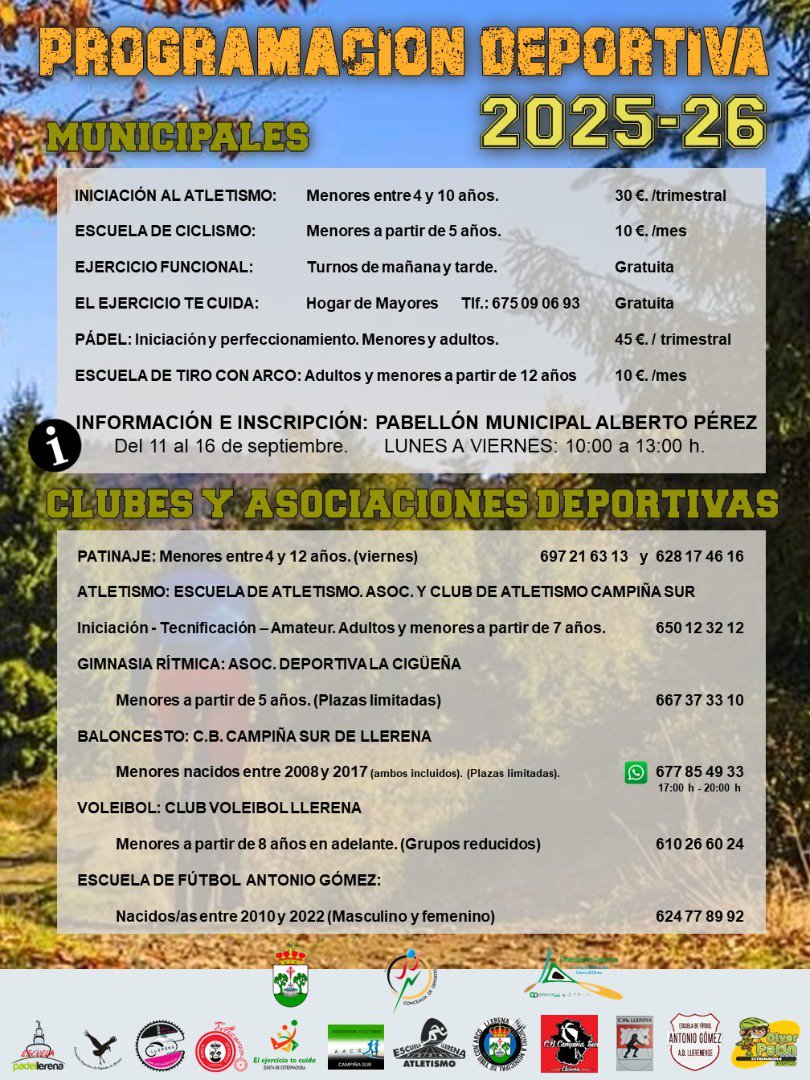 Llerena presenta su Programación Deportiva 2025-2026