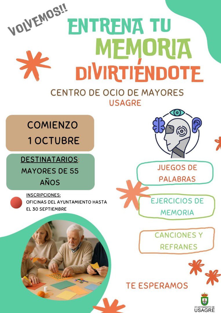Vuelven los talleres de memoria al Centro de Ocio de Mayores de Usagre