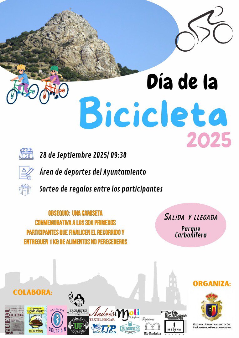 Peñarroya-Pueblonuevo celebrará el Día de la Bicicleta 2025