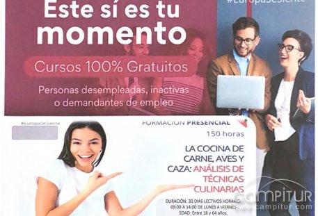 Curso gratuito de cocina en Azuaga para personas desempleadas