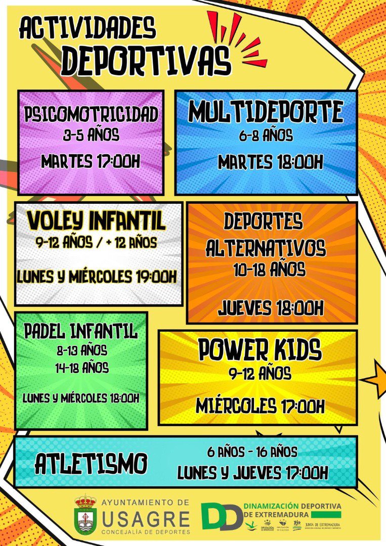 Usagre pone en marcha su programa de actividades deportivas para todas las edades