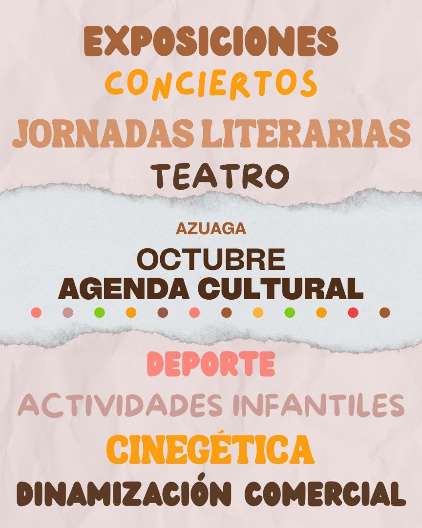 Azuaga presenta su Agenda Cultural de Octubre con numerosas actividades