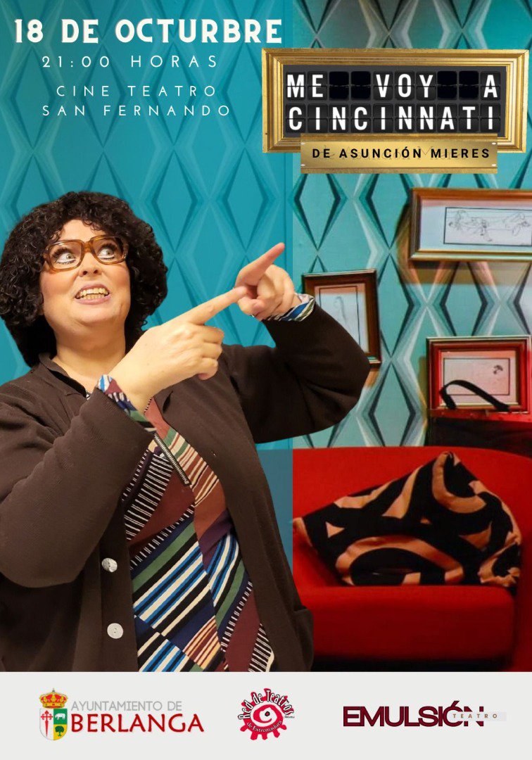 El humor llega a Berlanga con la obra “Me voy a Cincinnati”