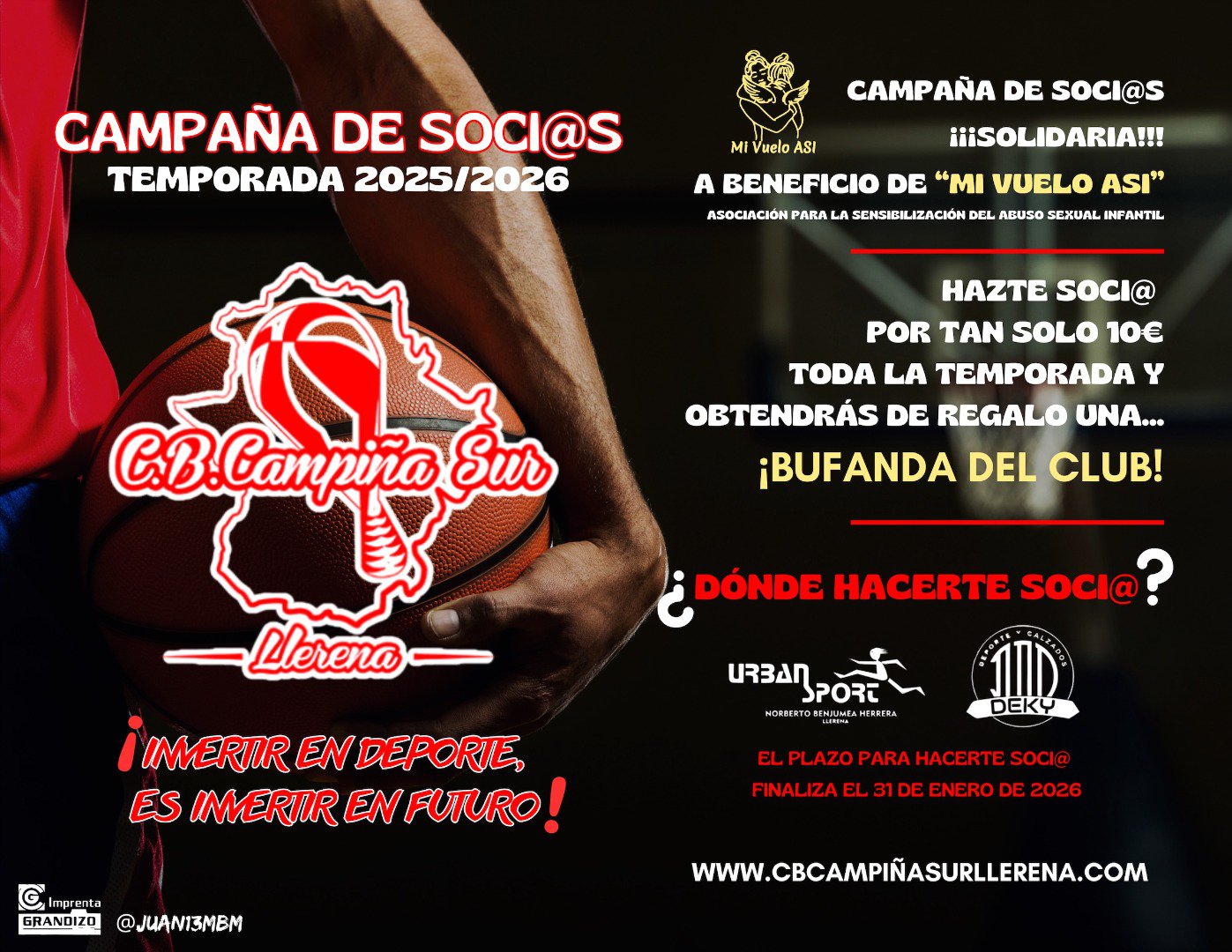 El C.B. Campiña Sur de Llerena abre su campaña de socios para la temporada 2025/26
