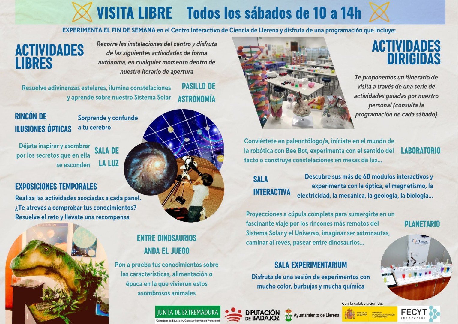 El Centro Interactivo de Ciencia de Llerena abre sus puertas los fines de semana con visitas libres