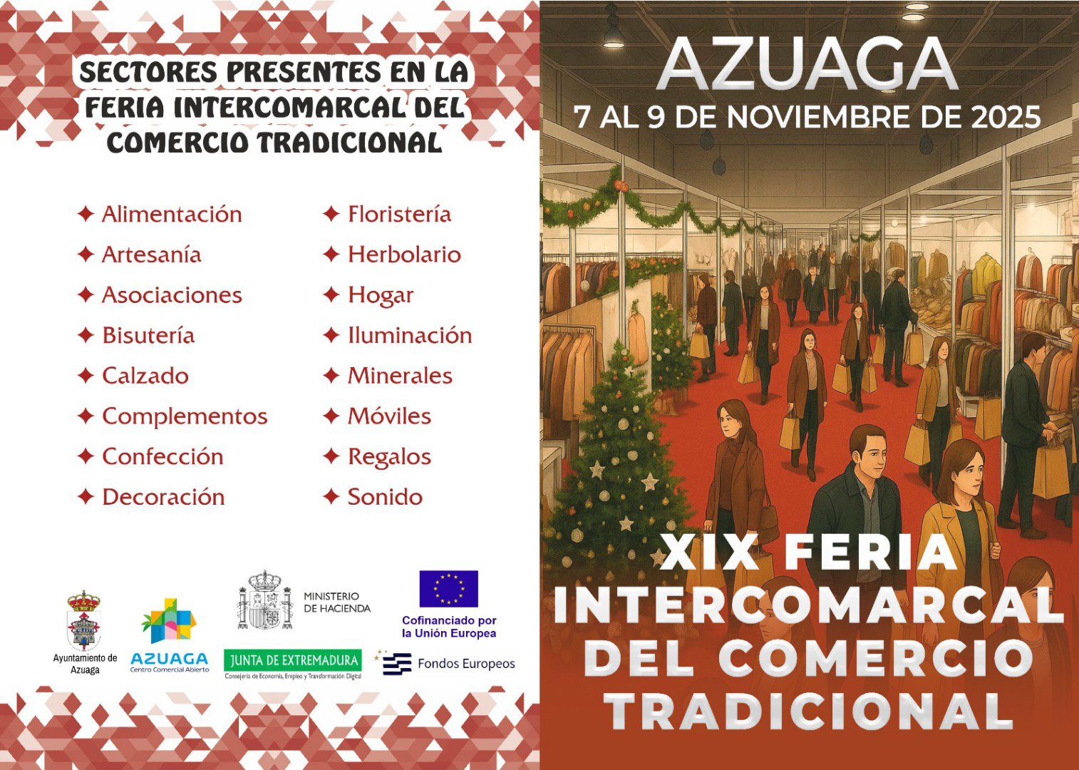 Azuaga acoge la XIX Feria Intercomarcal del Comercio Tradicional del 7 al 9 de noviembre