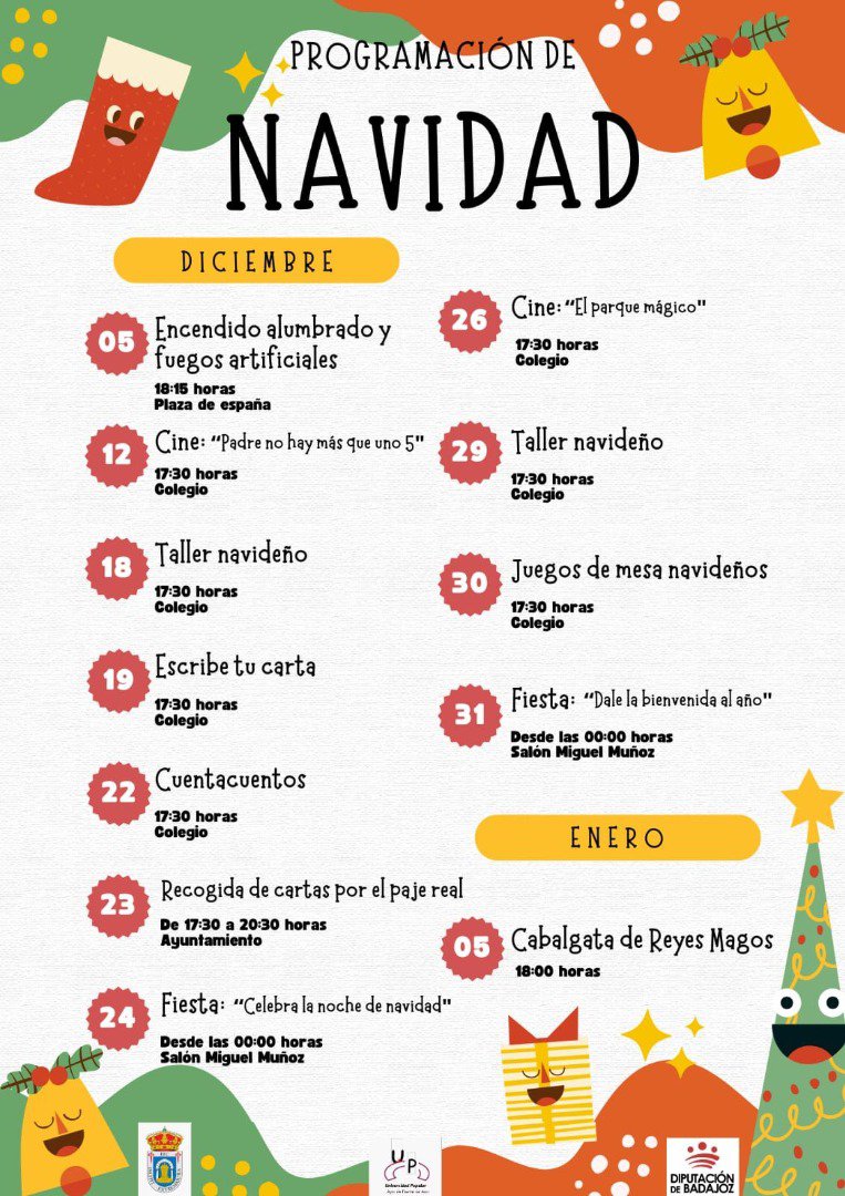 Fuente del Arco presenta su programación navideña con actividades para todas las edades 