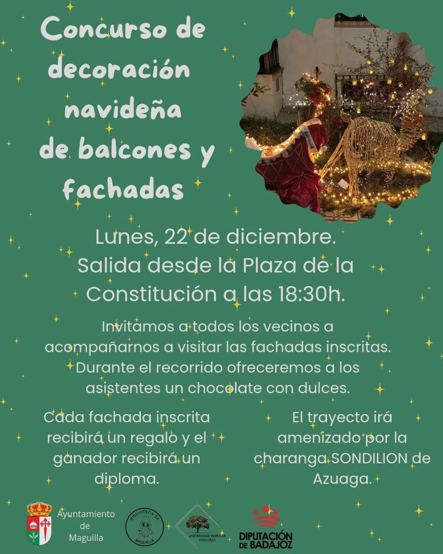 Maguilla se ilumina con el Concurso de Decoración Navideña de Balcones y Fachadas