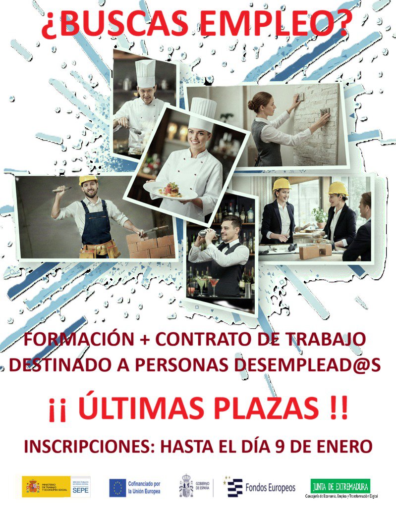 Abierto el plazo de “Pasarela Empresa”: 30 plazas con formación y contrato en hostelería y albañilería