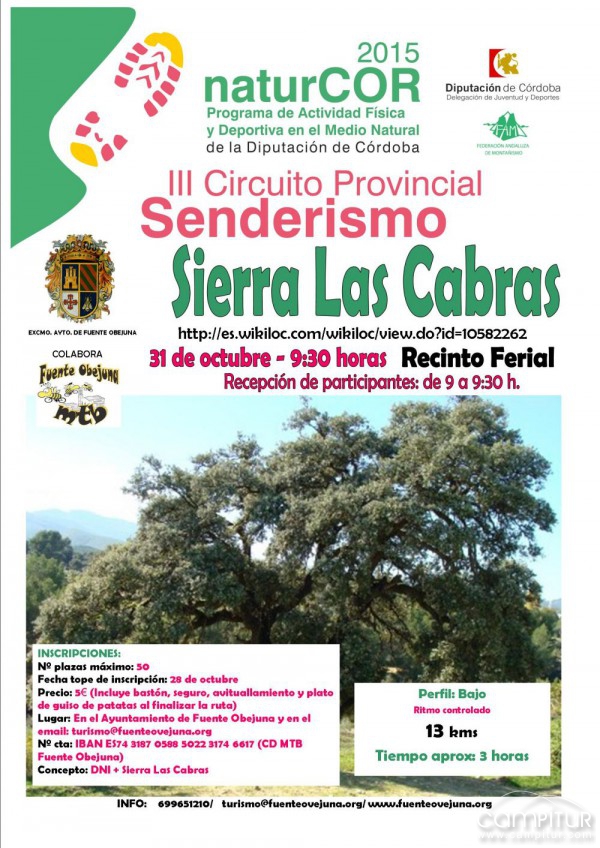 Fuenteovejuna acoge el III Circuito Provincial Senderismo Sierra Las Cabras 