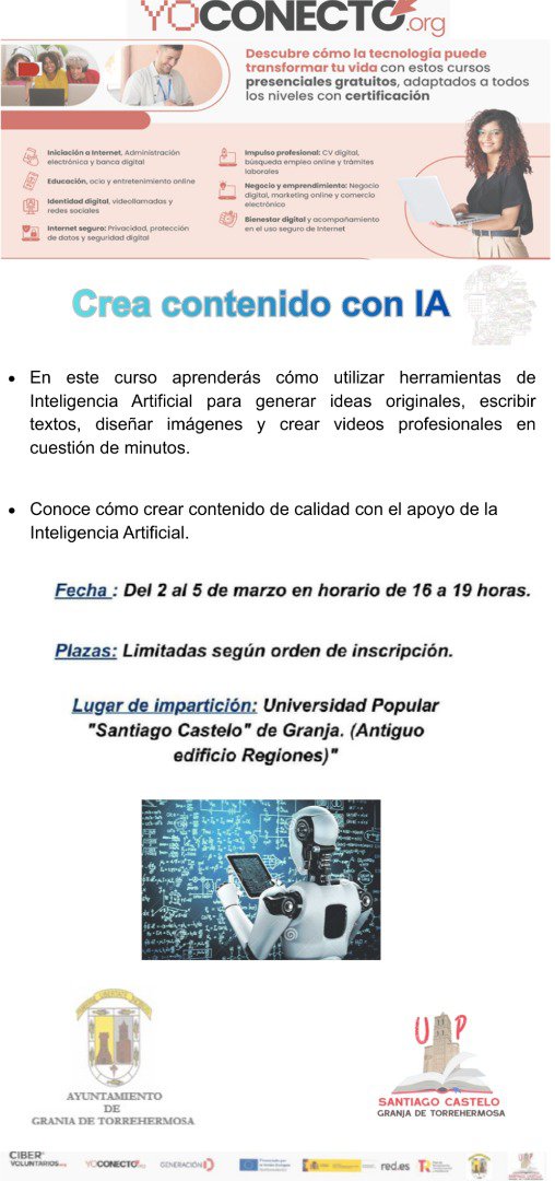 Granja de Torrehermosa impulsa un curso gratuito para crear contenido con Inteligencia Artificial