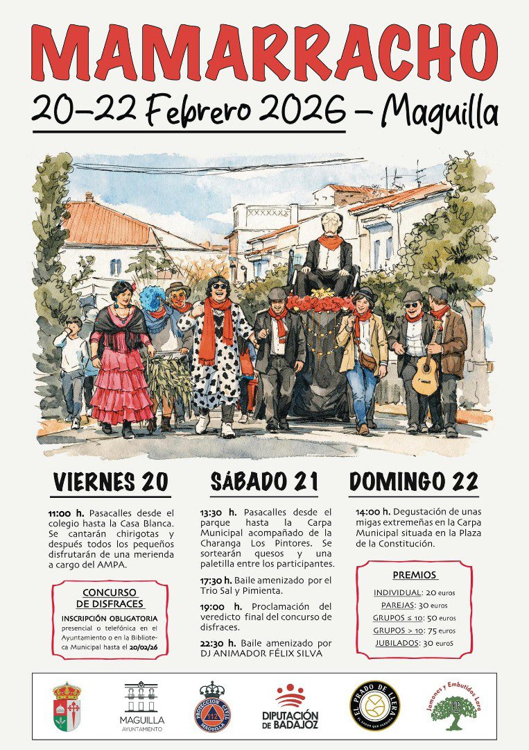 Maguilla calienta motores para el “Mamarracho”: tres días de pasacalles, chirigotas, migas y concurso de disfraces
