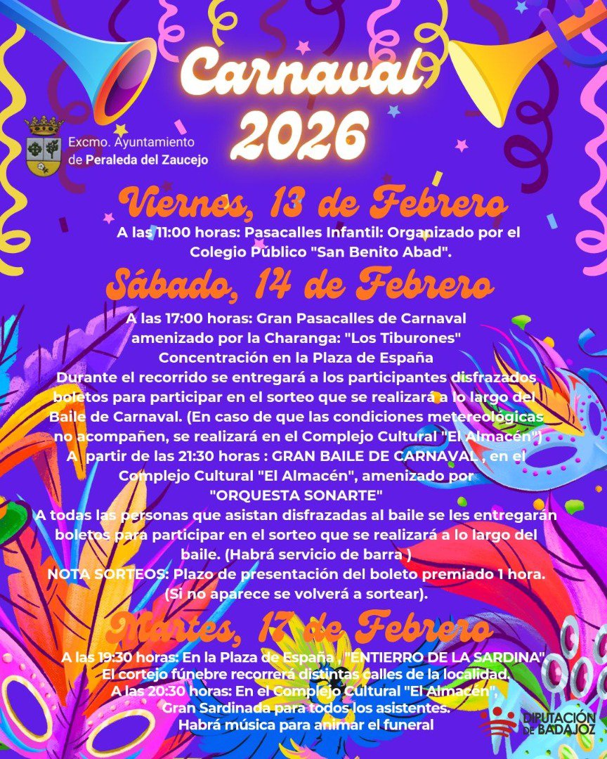 Peraleda del Zaucejo calienta motores para el Carnaval 2026