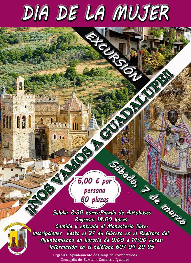 Granja de Torrehermosa celebrará el Día de la Mujer 2026 con teatro y una excursión a Guadalupe