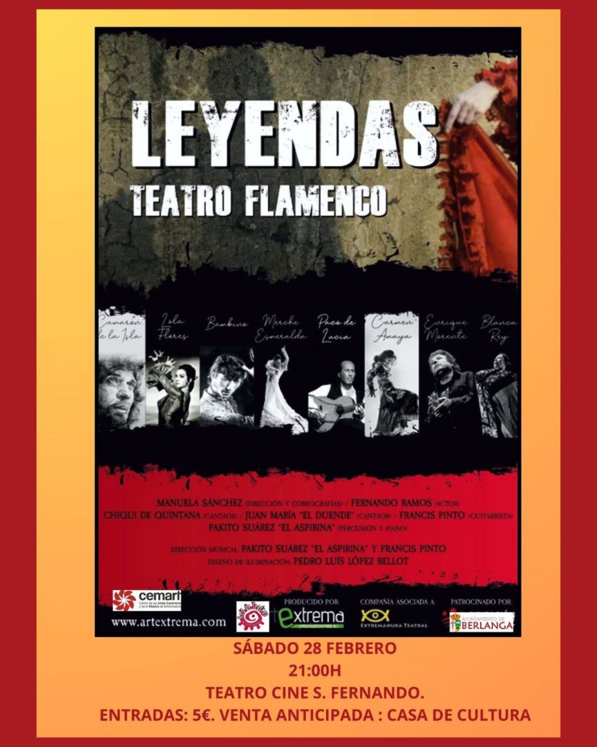“Leyendas” llevará a Berlanga un homenaje escénico a los grandes nombres del flamenco