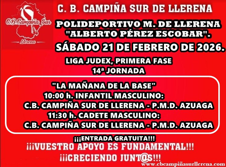 El C. B. Campiña Sur de Llerena vive una nueva jornada JUDEX-FEXB con “La Mañana de la Base” en el Alberto Pérez