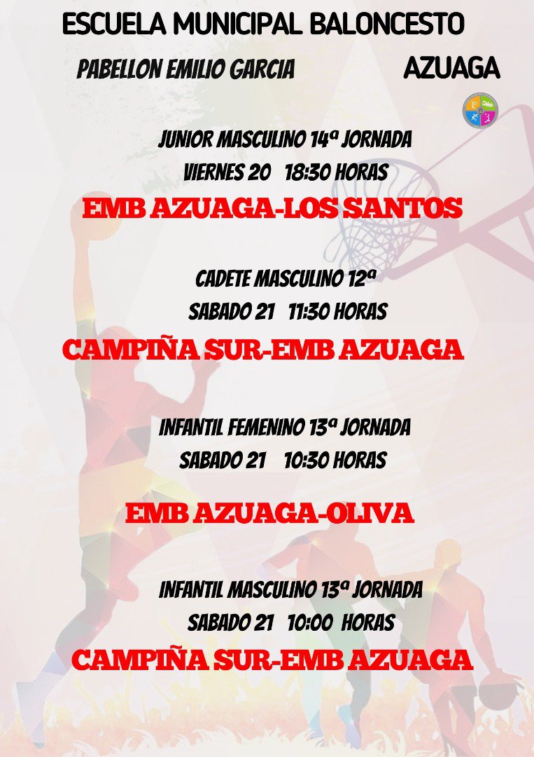 Azuaga concentra un intenso fin de semana deportivo con citas de baloncesto, balonmano y fútbol base