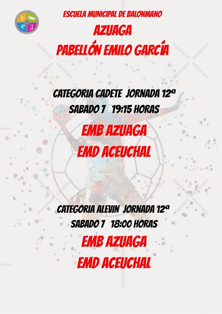 Azuaga se prepara para un intenso fin de semana de fútbol y balonmano base
