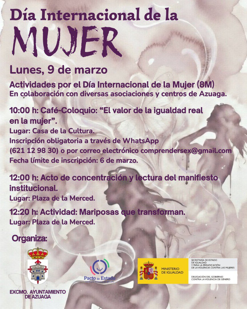 Azuaga conmemorará el Día Internacional de la Mujer