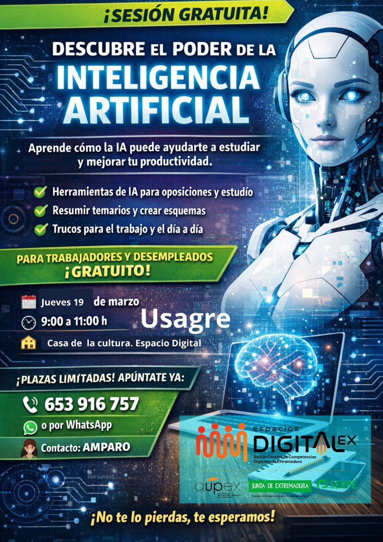 Usagre ofrecerá una sesión gratuita para descubrir aplicaciones prácticas de la Inteligencia Artificial