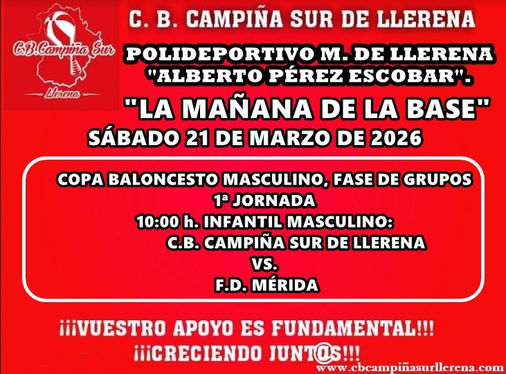 El C. B. Campiña Sur de Llerena afronta un intenso fin de semana con la Copa Judex-FEXB, una semifinal júnior y los octavos sénior