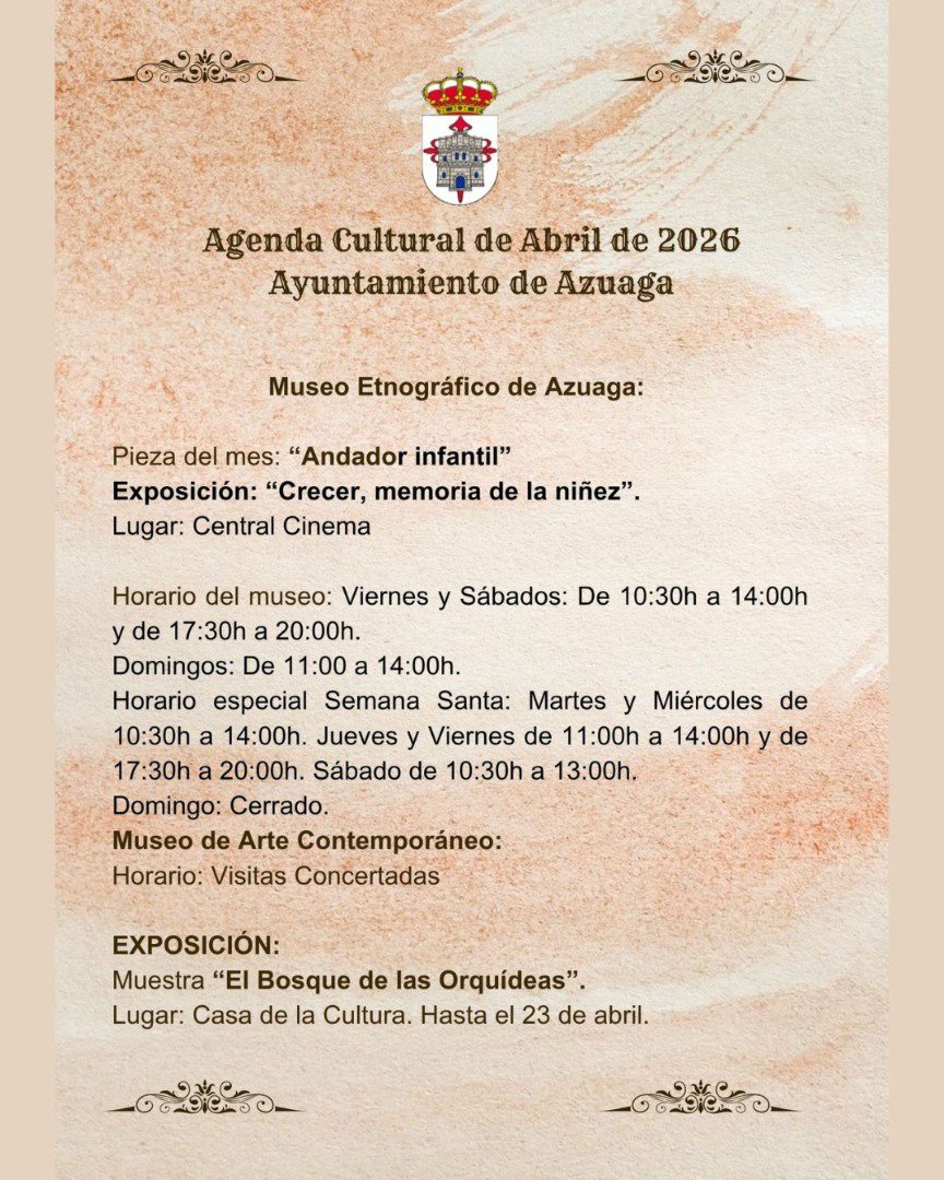 Azuaga activa un abril repleto de planes con orquídeas, música, deporte, danza y citas solidarias