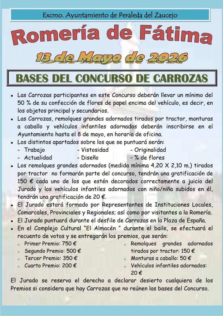 Peraleda convoca su concurso de carrozas