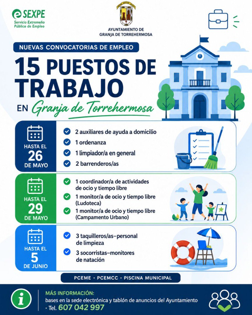 Granja mueve ficha con 15 ofertas de empleo