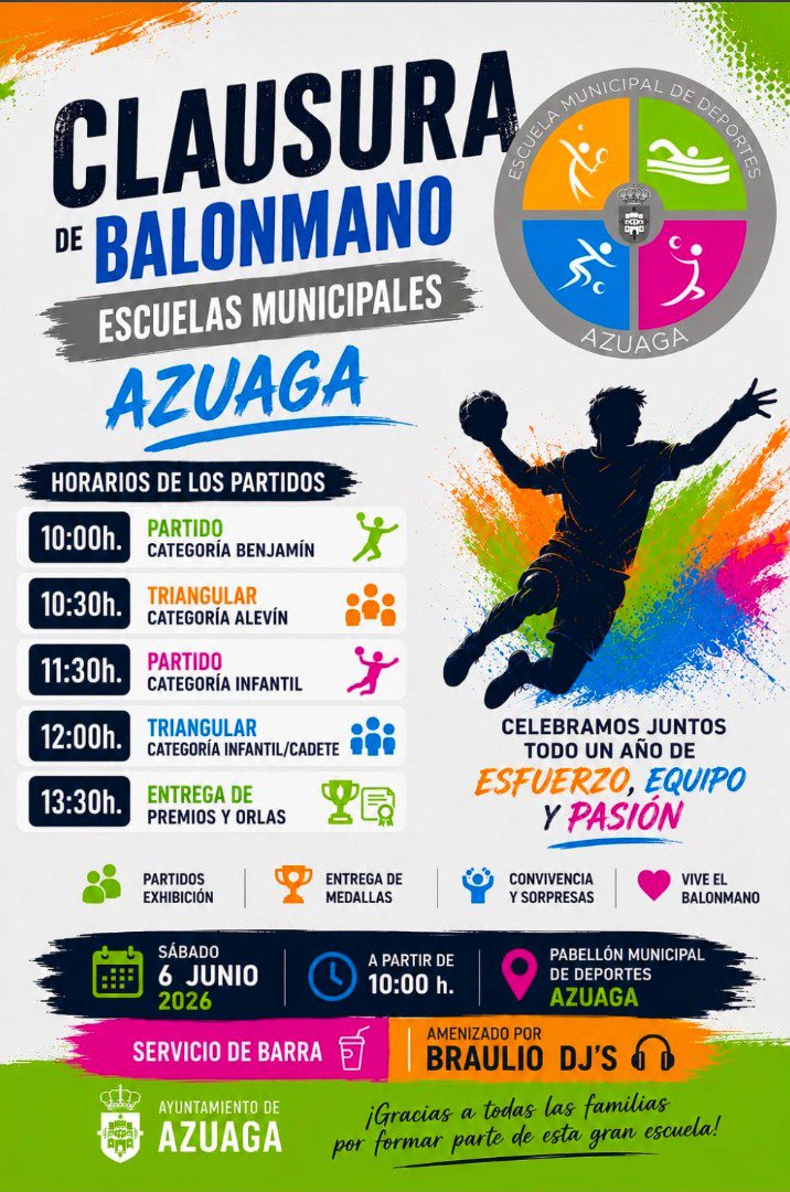 El balonmano de Azuaga echa el cierre al curso