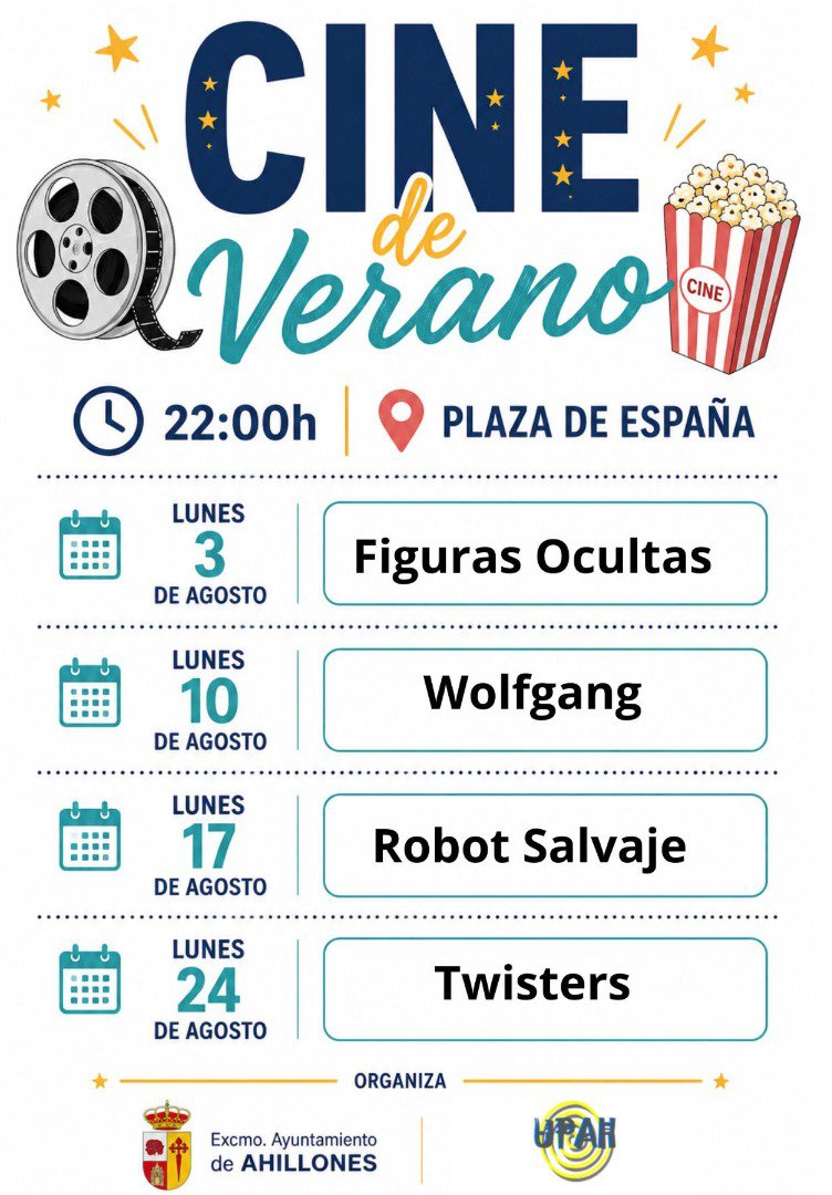 Ahillones prepara un agosto de cine al aire libre