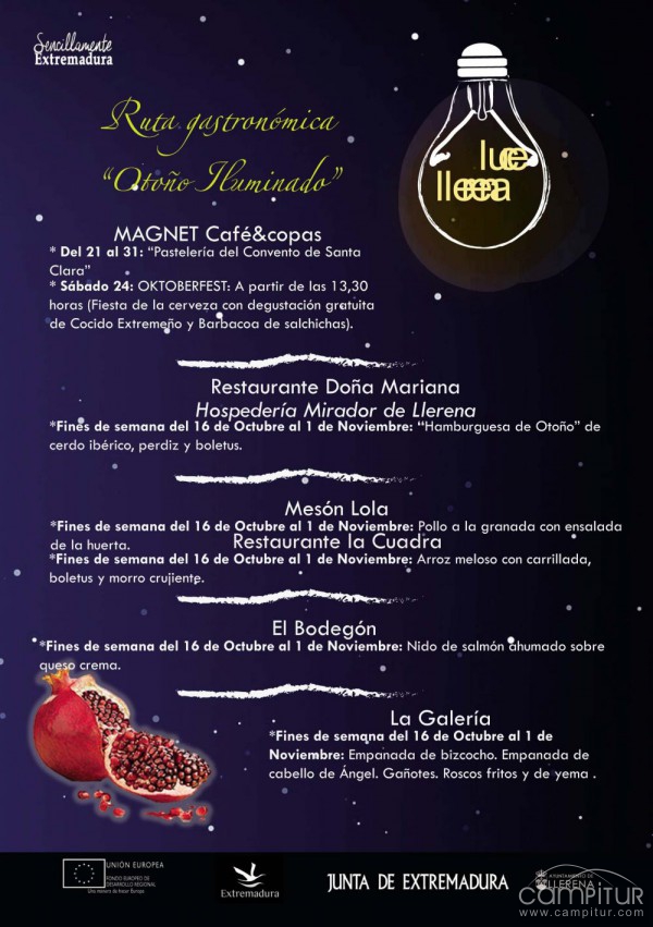 Ruta Gastronómica “Otoño Iluminado” en Llerena 