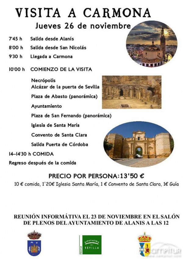 Alanís y San Nicolás del Puerto, visitan Carmona 