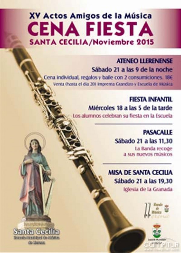 XV Actos Amigos de la Música en Honor a Santa Cecilia en Llerena 