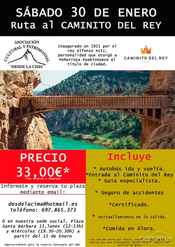 Ruta al Caminito del Rey en Peñarroya-Pueblonuevo 