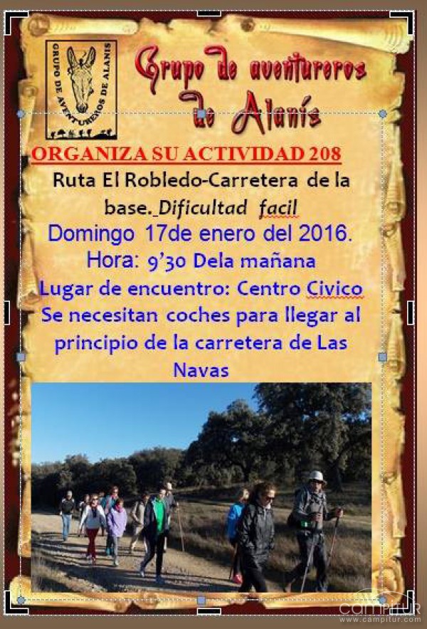 Senderismo en Alanís “El Robledo – Carretera de la Base” 