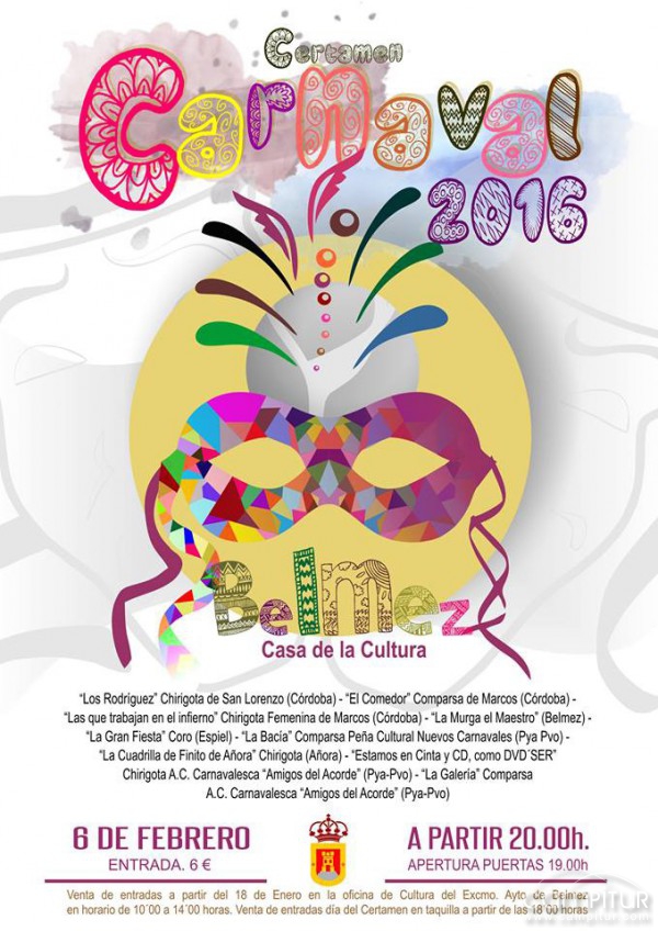 Certamen de Carnaval 2016 en Belmez