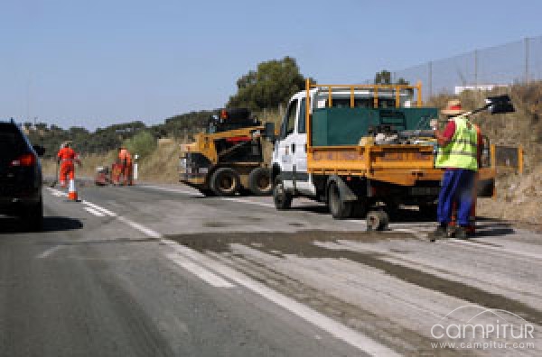 Cortada la carretera provincial BA-115 de Reina a la BA-048