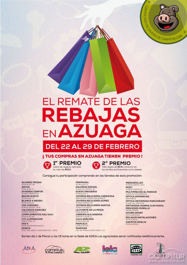 El Remate de las Rebajas en Azuaga del 22 al 29 de febrero 