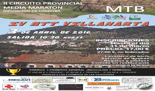 IV BTT de Villaharta. II Circuito Provincial Media Maratón Diputación de Córdoba 