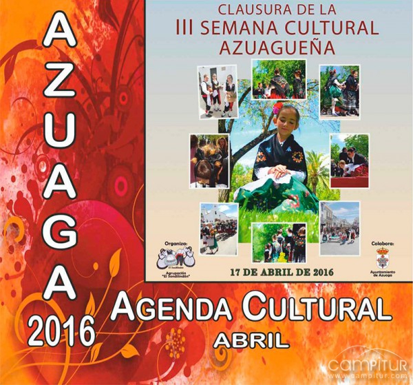 Agenda Cultural para el mes de Abril en Azuaga 