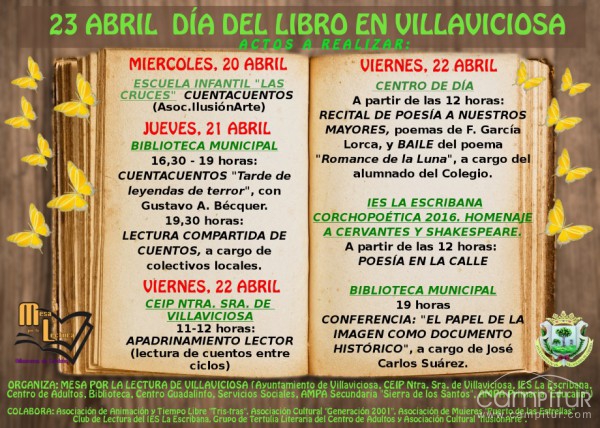 Villaviciosa de Córdoba celebra el Día del Libro 