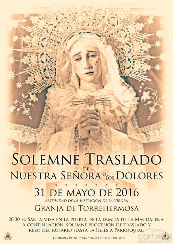 Traslado Virgen de los Dolores en Granja de Torrehermosa 