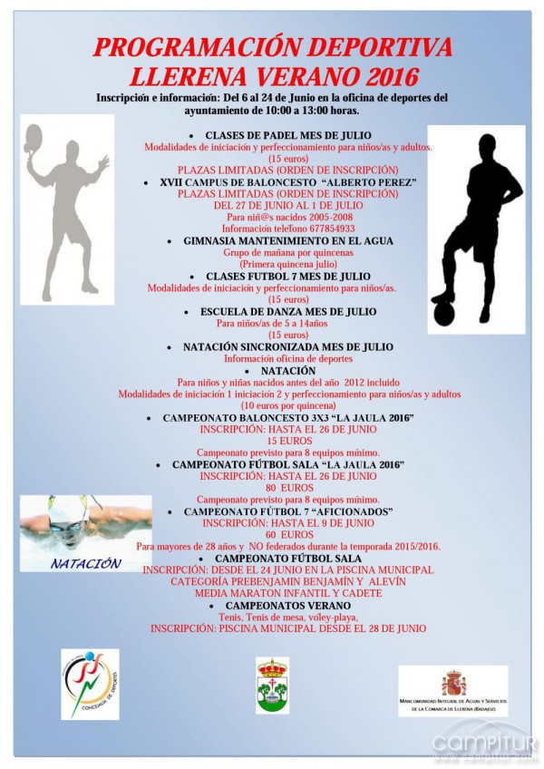 Programación Deportiva Verano 2016 de Llerena 